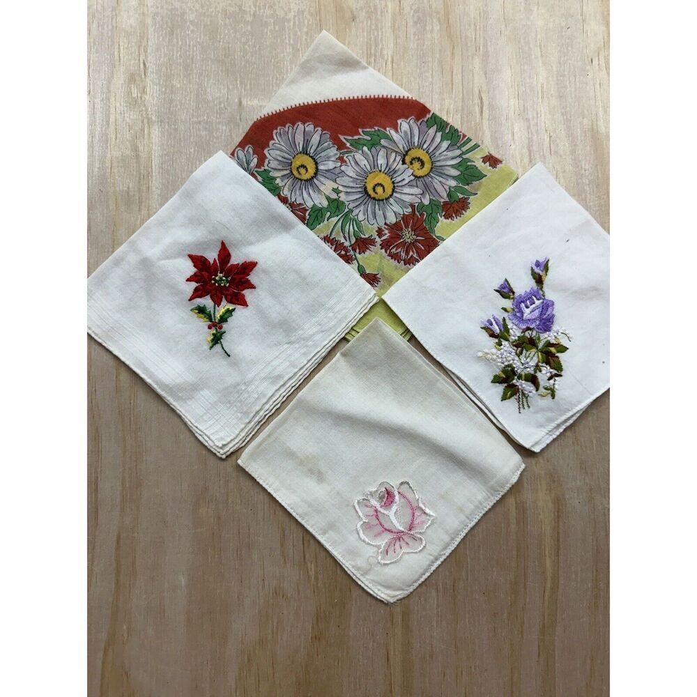 vintage hankies handkerchiefs‎ lot